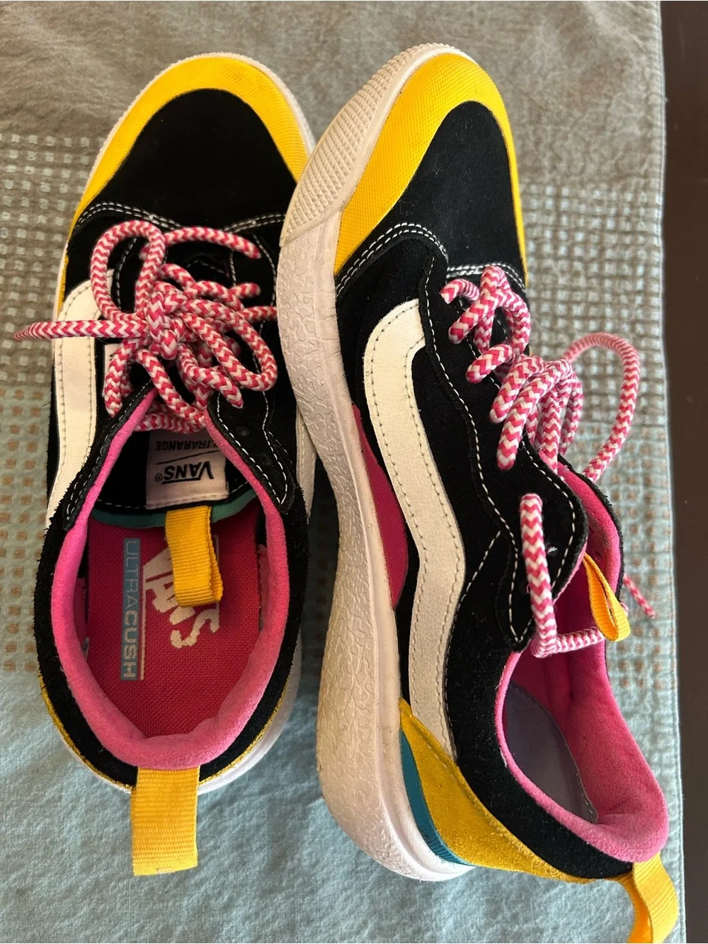 Vans Ultra Range Exo pink yellow black womens 7
